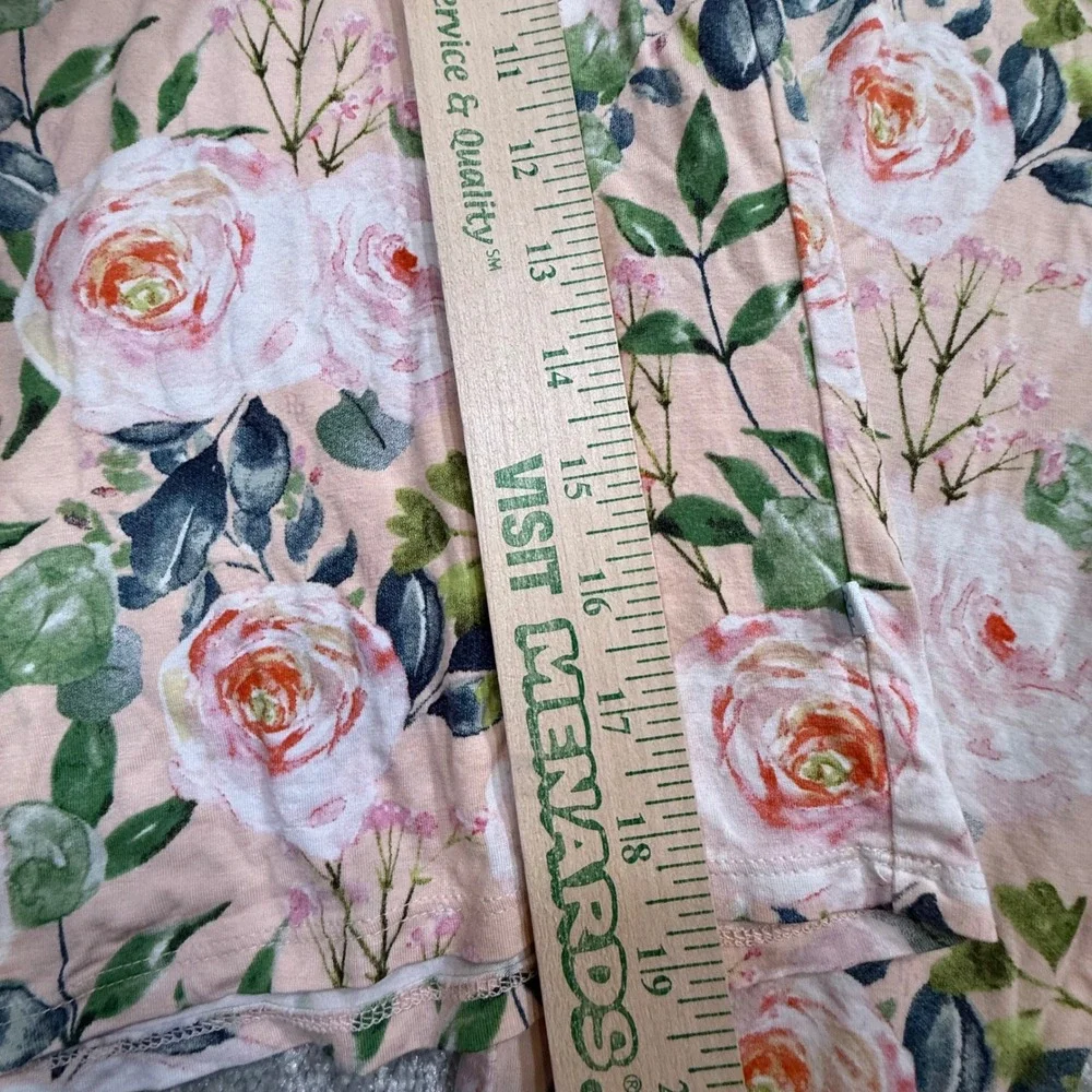 Posh Peanut Harper Bamboo Pajama Set Pink Floral Ruffle Sleeve‎ 7Y PJs Cottage
